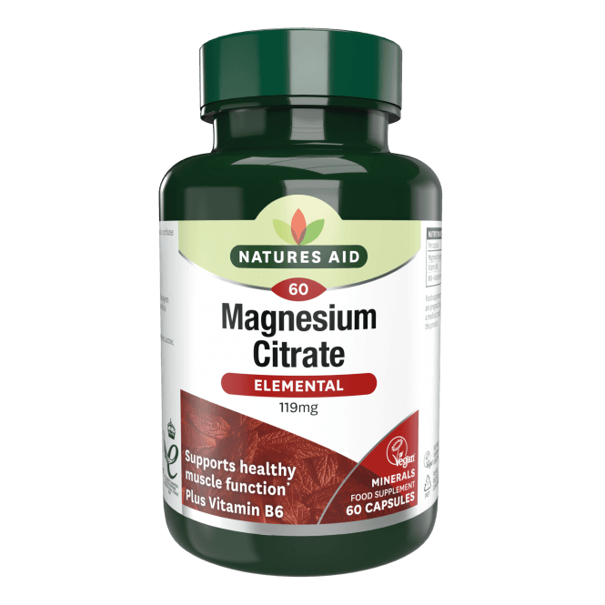 Магнезий Цитрат + Витамин В6 (Elemental Magnesium Citrate) 119мг 60 капсули