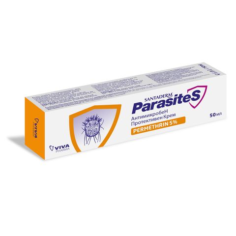Santaderm Parasites Антимикробен протективен крем с перметрин 5% х50 мл краста