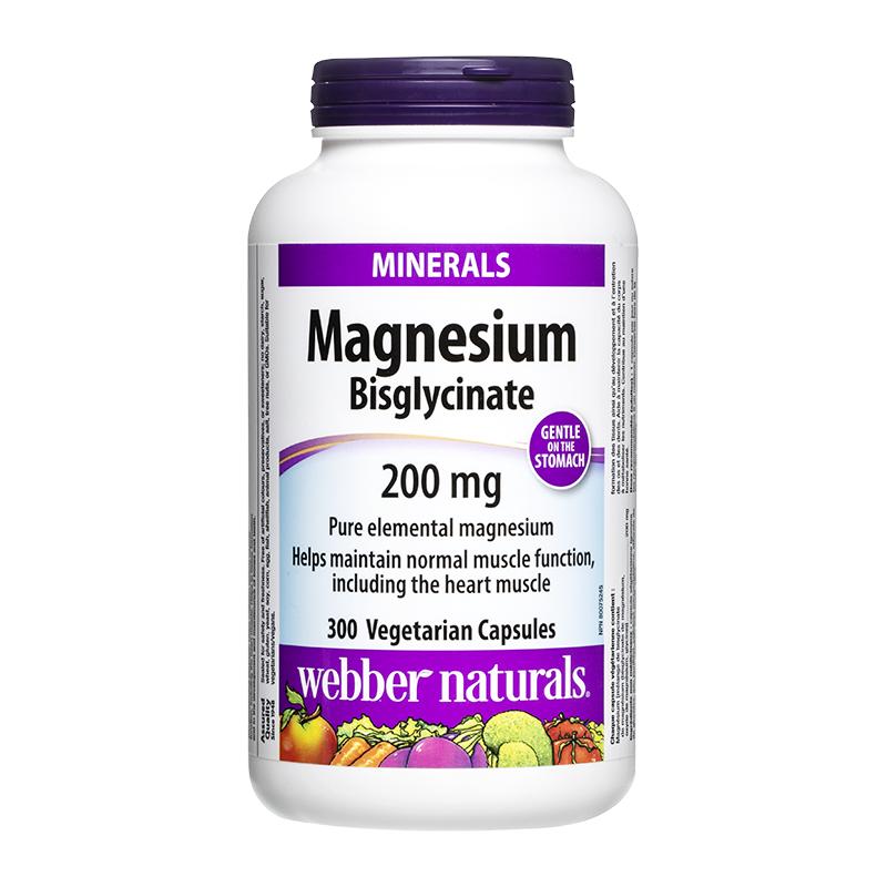 Магнезий (бисглицинат, оксид, глицин) 200 mg x 300 капсули Webber Naturals