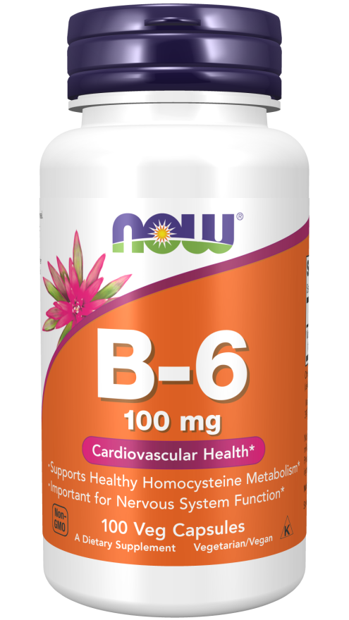 NOW Foods Vitamin B6 100mg - 100 tabl.