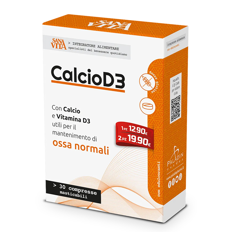 Калций + витамин D3 x 30 дъвчащи таблетки Paladin Pharma