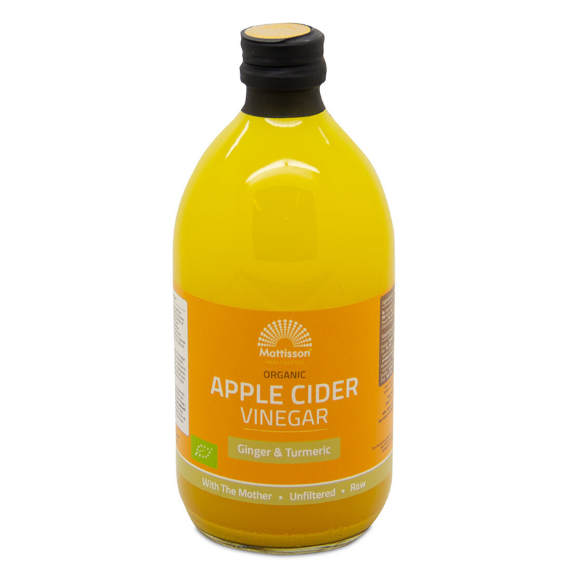 Ябълков оцет с джинджифил и куркума Органик 500 ml Mattisson Healthstyle