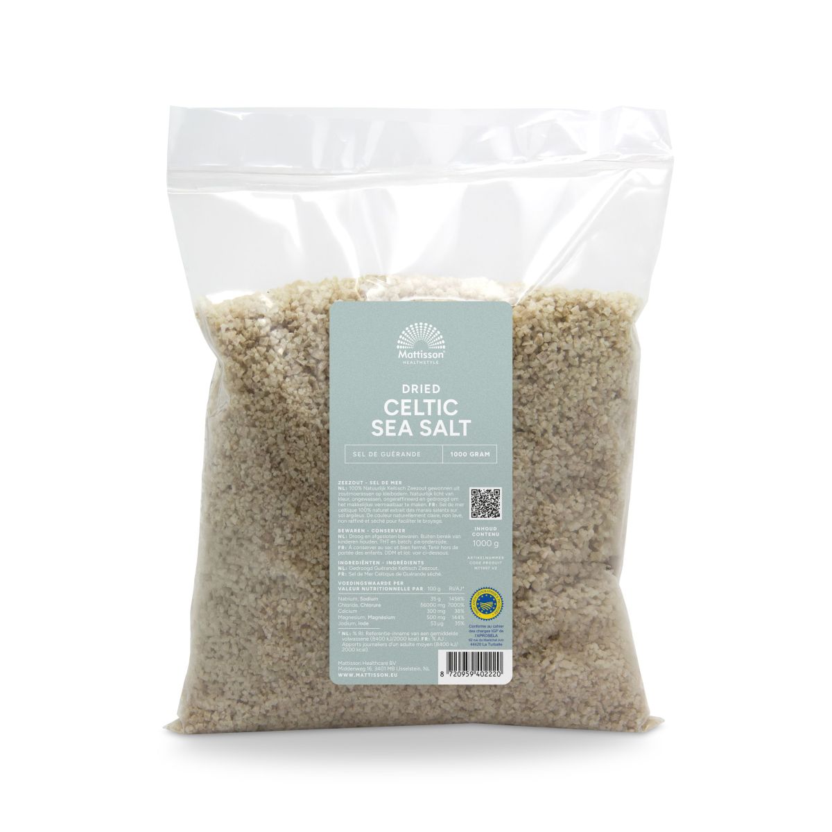 Келтска морска сол x 1 kg Mattisson Healthstyle