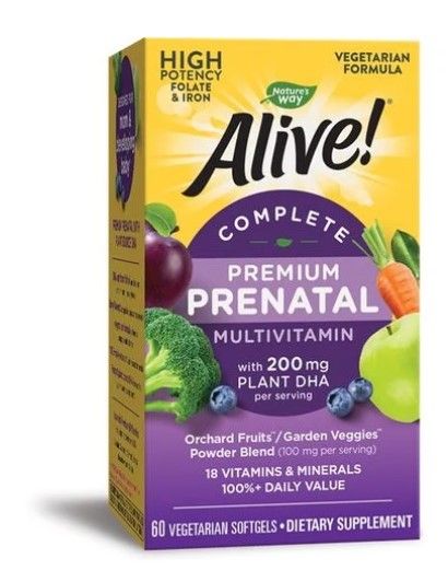 Nature's Way Alive Complete Premium Prenatal Алайв Mултивитамини за бременни 60 софтгел капсули