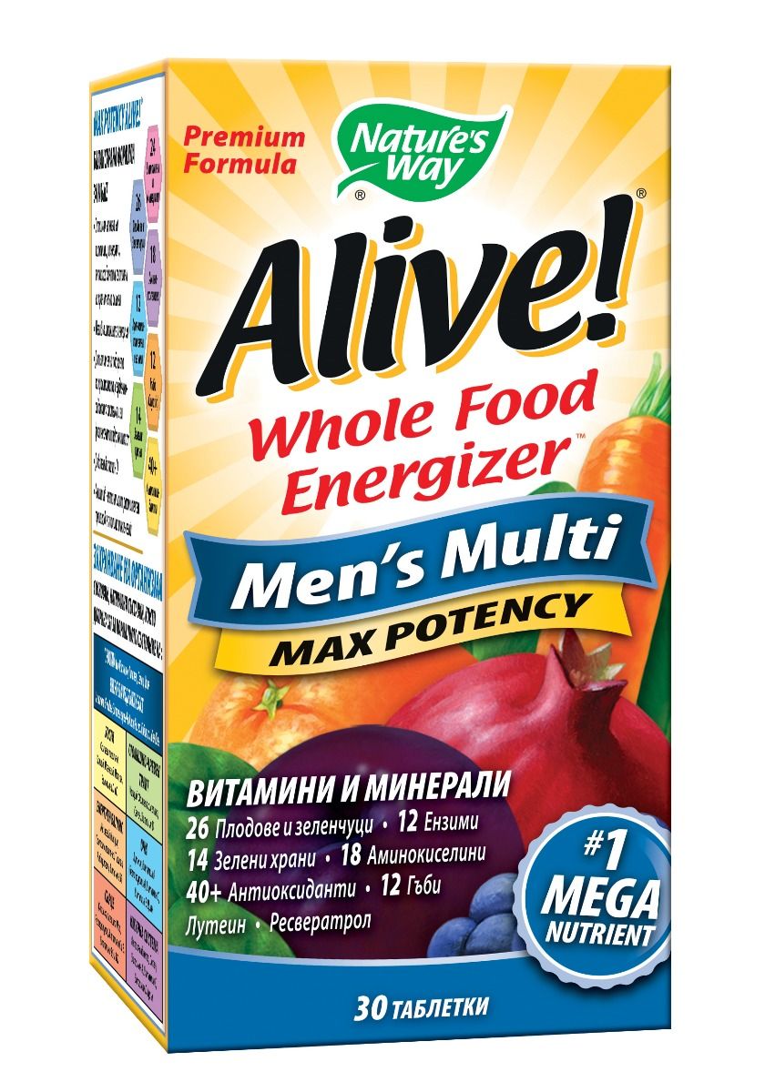 Nature's Way Alive Men's Multi Алайв мултивитамини за мъже х30 таблетки