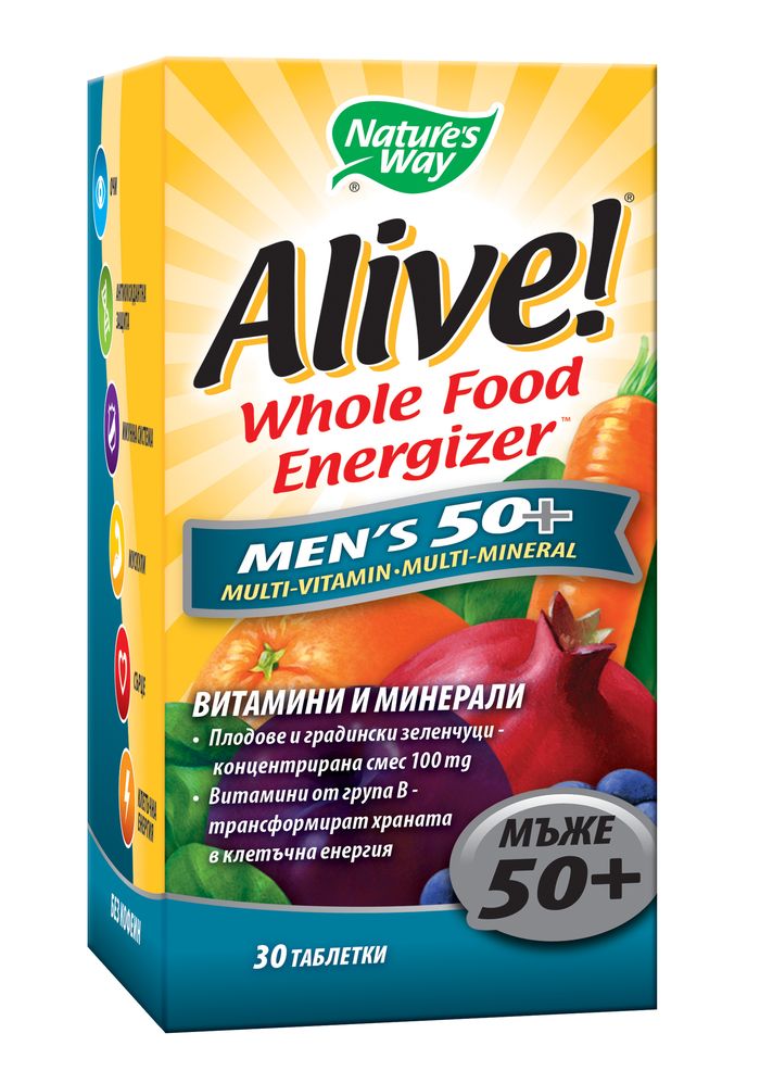 Nature's Way Alive Men's 50+ Алайв мултивитамини за мъже 50+ 30 таблетки