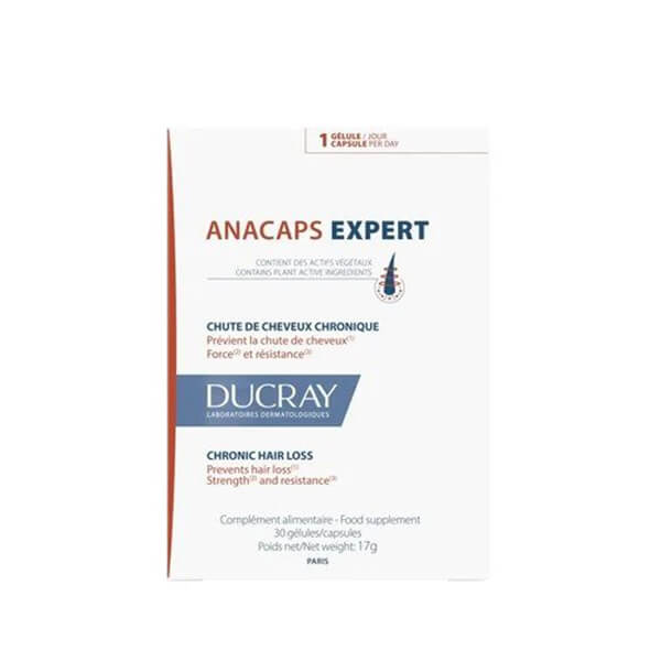 Ducray Anacaps Expert Хранителна добавка срещу хроничен косопад х 30 капсули