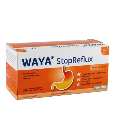 Waya StopReflux За лечение на гастроезофагеален рефлукс х 14 сашета Medis