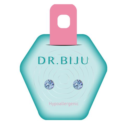 Dr.Biju Хипоалергенни обеци Xirius Light Sapphire 5.3 мм,