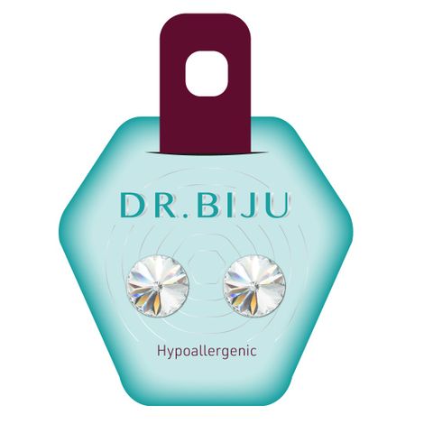 Dr.Biju Хипоалергенни обеци Rivolo Crystal 10 мм,