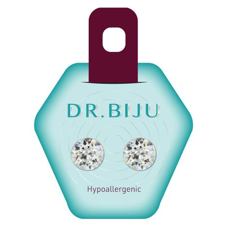 Dr.Biju Хипоалергенни обеци Xiri Crystal 10 mm,