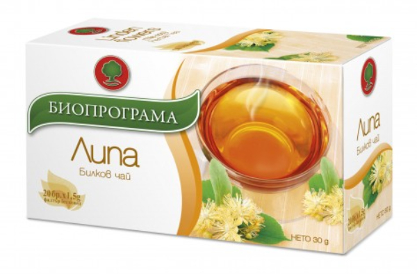 Чай Липа филтър 20 броя Биопрограма