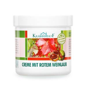 Krauterhof крем за крака с див кестен и червени лозови листа 250 мл
