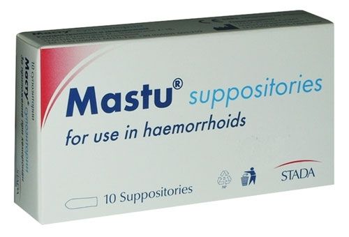 Mastu Suppository Супозитории при хемороиди 10 бр Stada масту супозитории