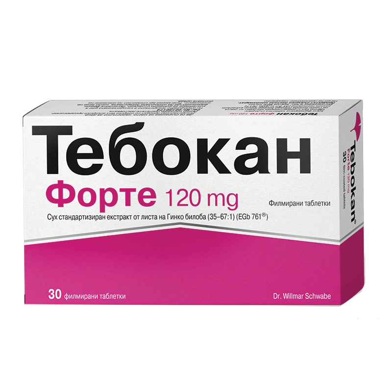 NaturProdukt Тебокан Форте за памет и концентрация 120 мг х30 таблетки
