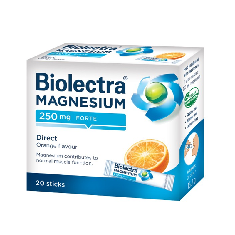 Biolectra Magnesium Forte Биолектра магнезий форте 250 мг х 20 сашета