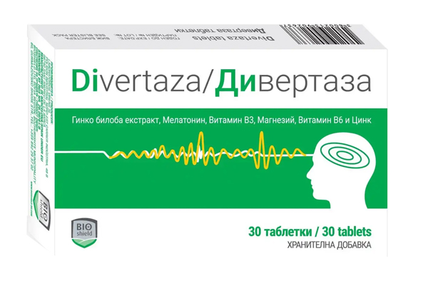 Divertaza За добра когнитивна функция 30 таблетки BIOshield дивертаза