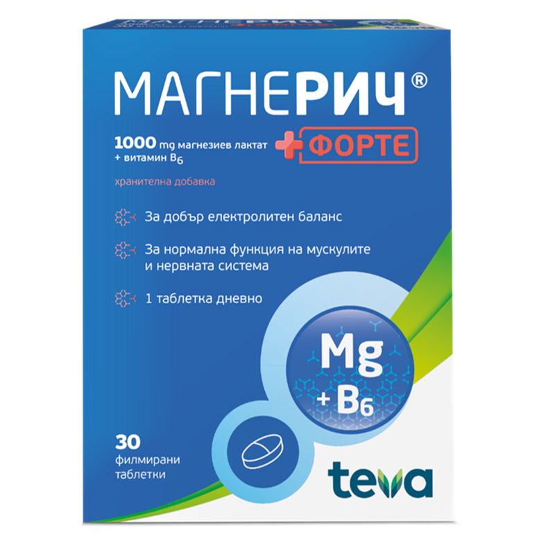 Магнерич Форте 1000 мг 30 филмирани таблетки