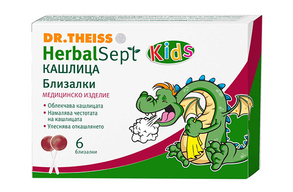 ХербалСепт близалки за кашлица 6 бр Dr. Theiss HerbalSept Kids