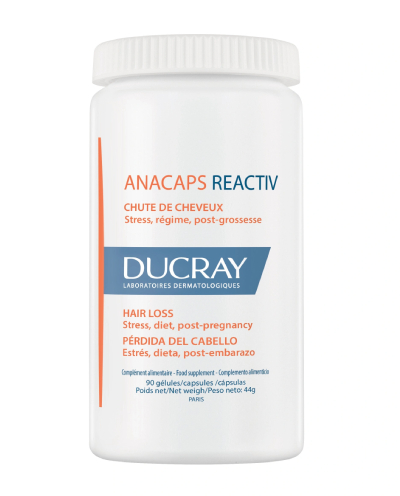 Ducray Anacaps Reactiv Хранителна добавка при косопад 90 капсули